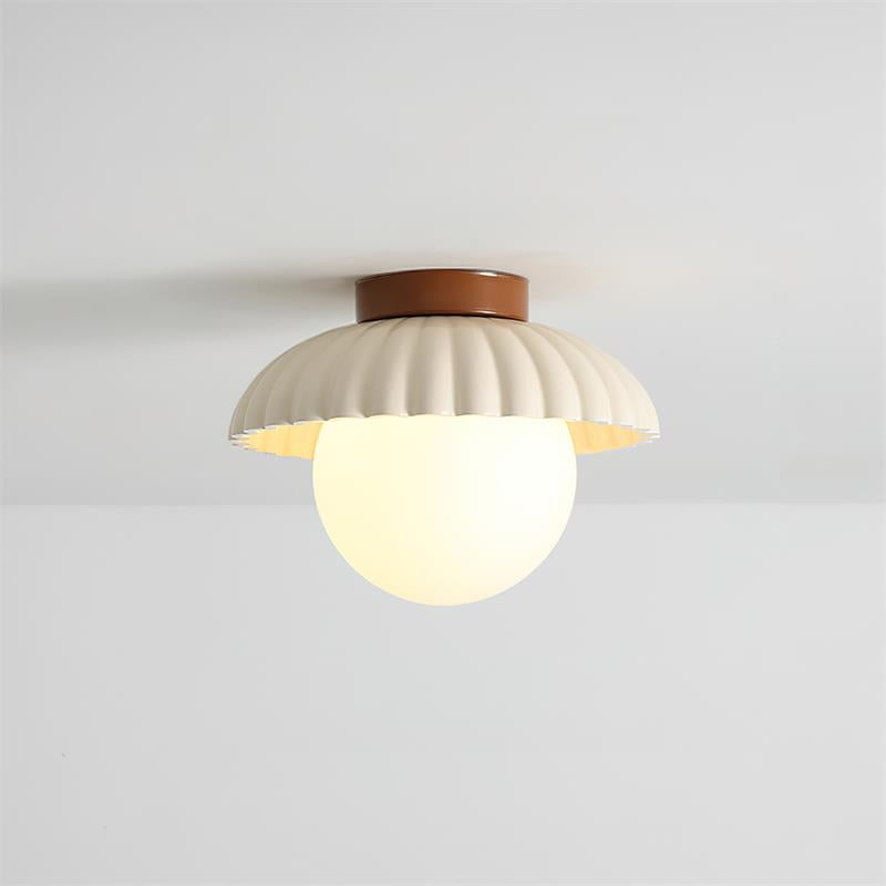 Scallop plafonieră aplicată, cu lumină difuză