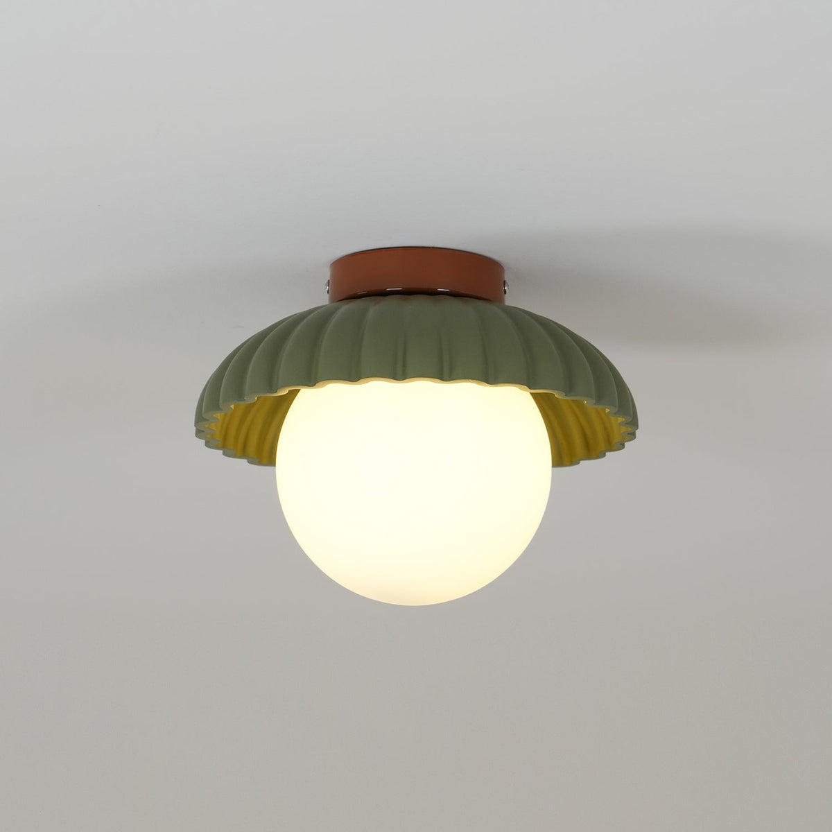 Scallop plafonieră aplicată, cu lumină difuză