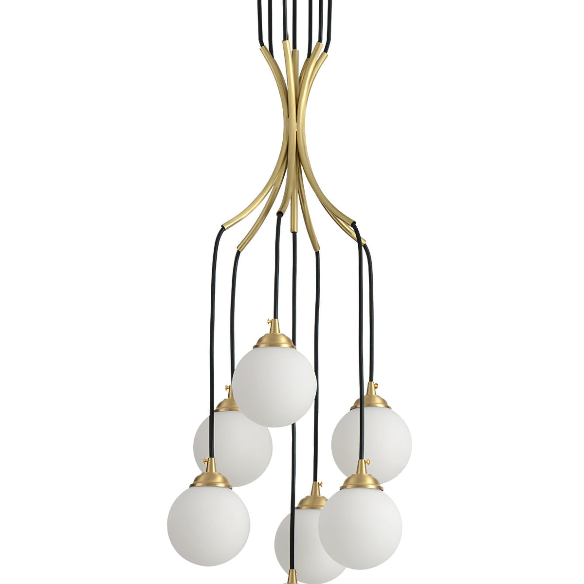 Zoruvyi candelabru modern minimalist cu Globuri suspendate din sticlă