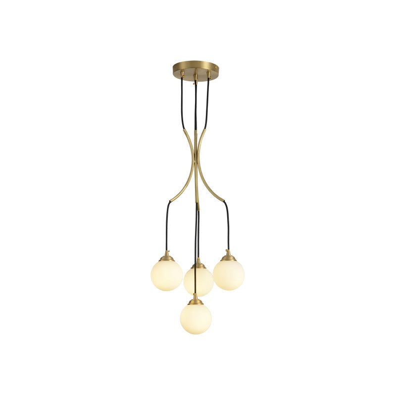 Zoruvyi candelabru modern minimalist cu Globuri suspendate din sticlă
