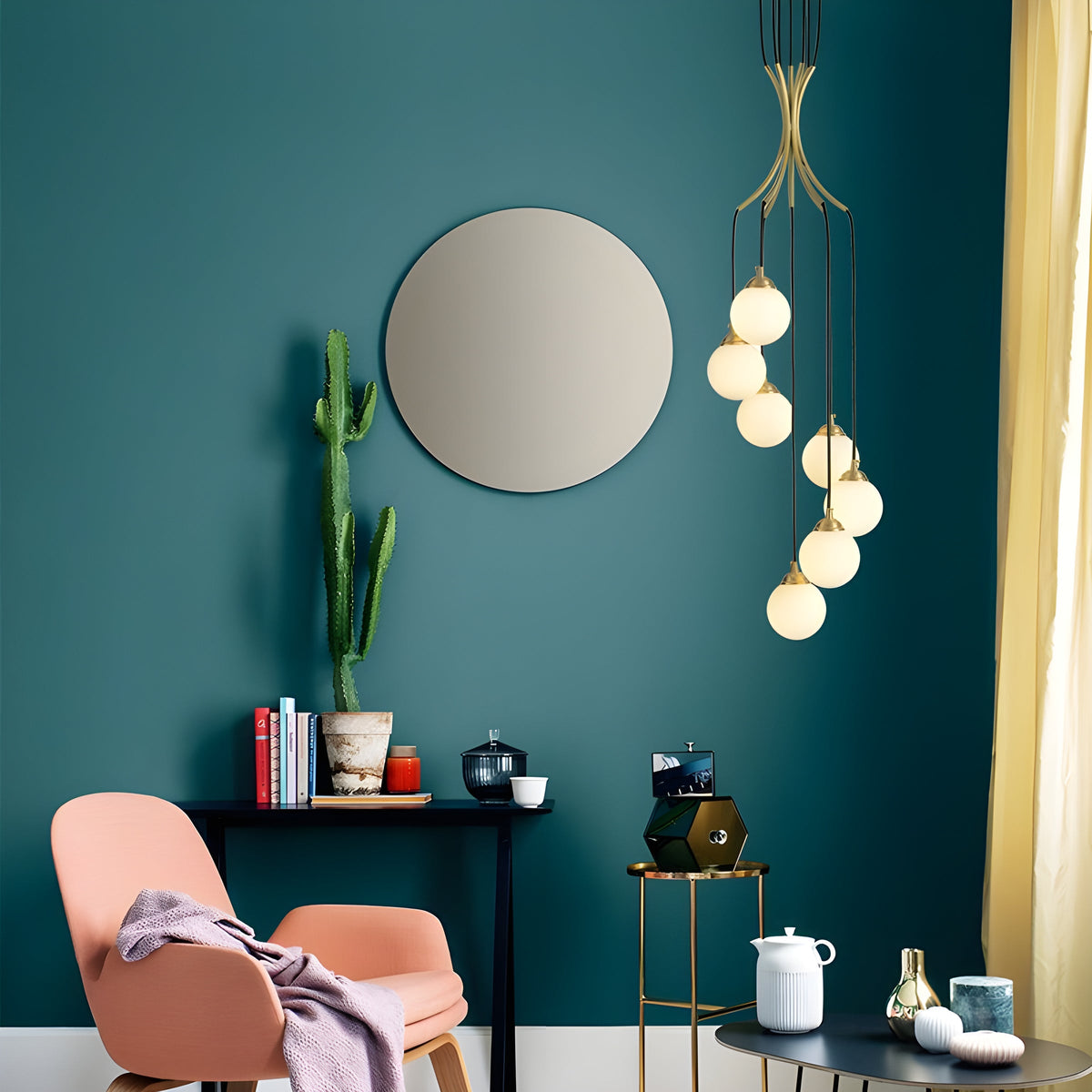 Zoruvyi candelabru modern minimalist cu Globuri suspendate din sticlă