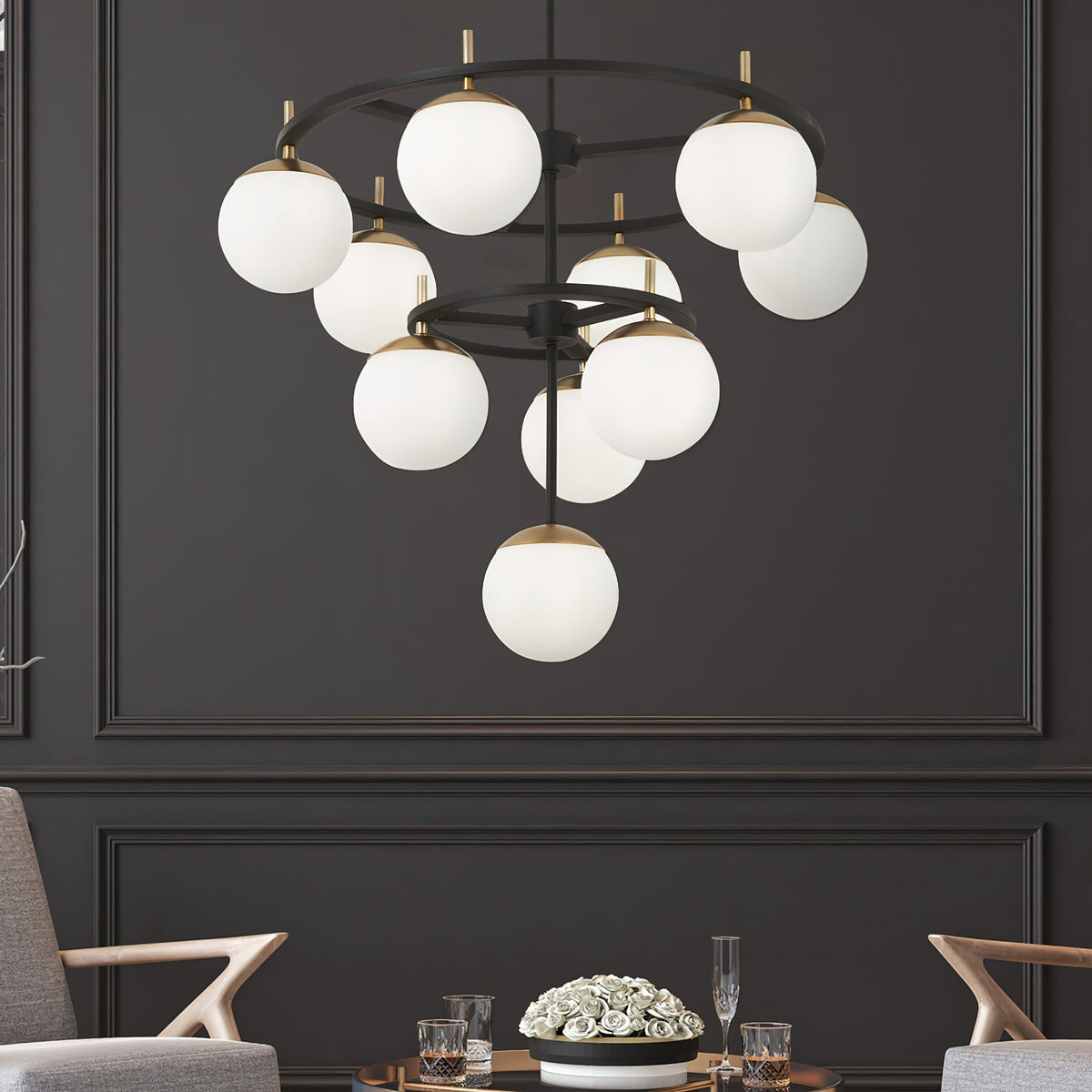 Ornuvyn candelabru modern, minimalist din sticlă