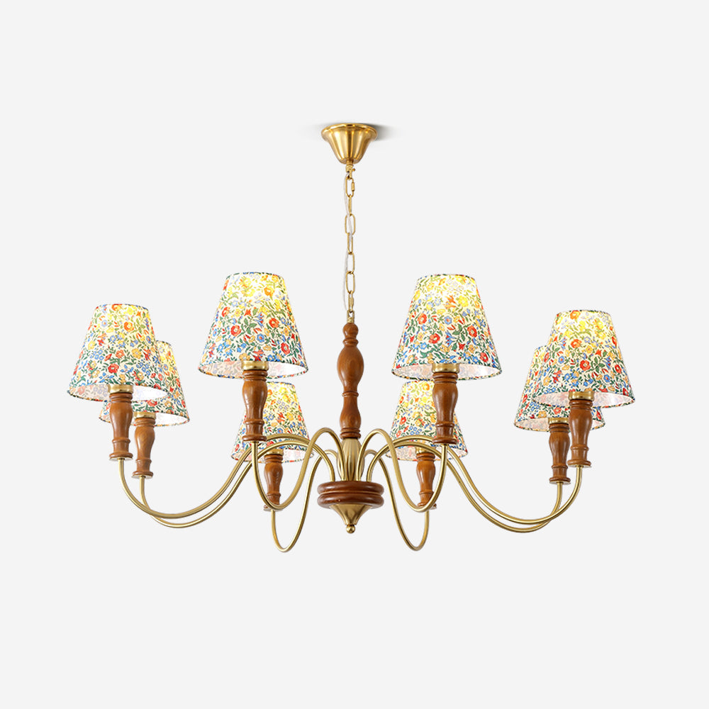 Cassian candelabru din material textil, cu flori