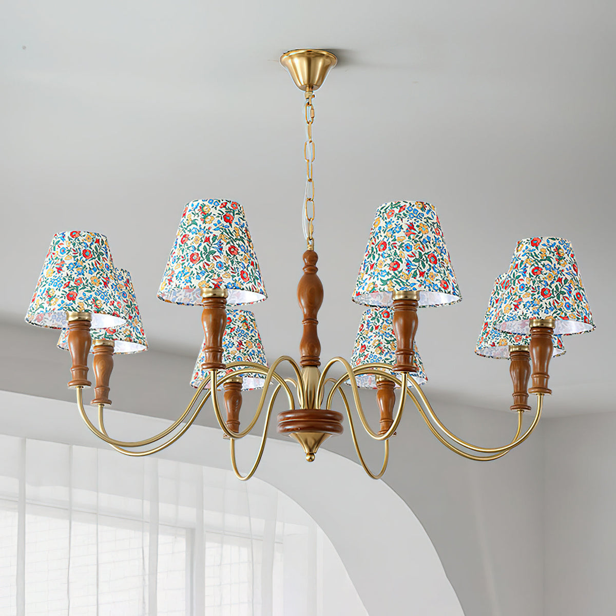 Cassian candelabru din material textil, cu flori