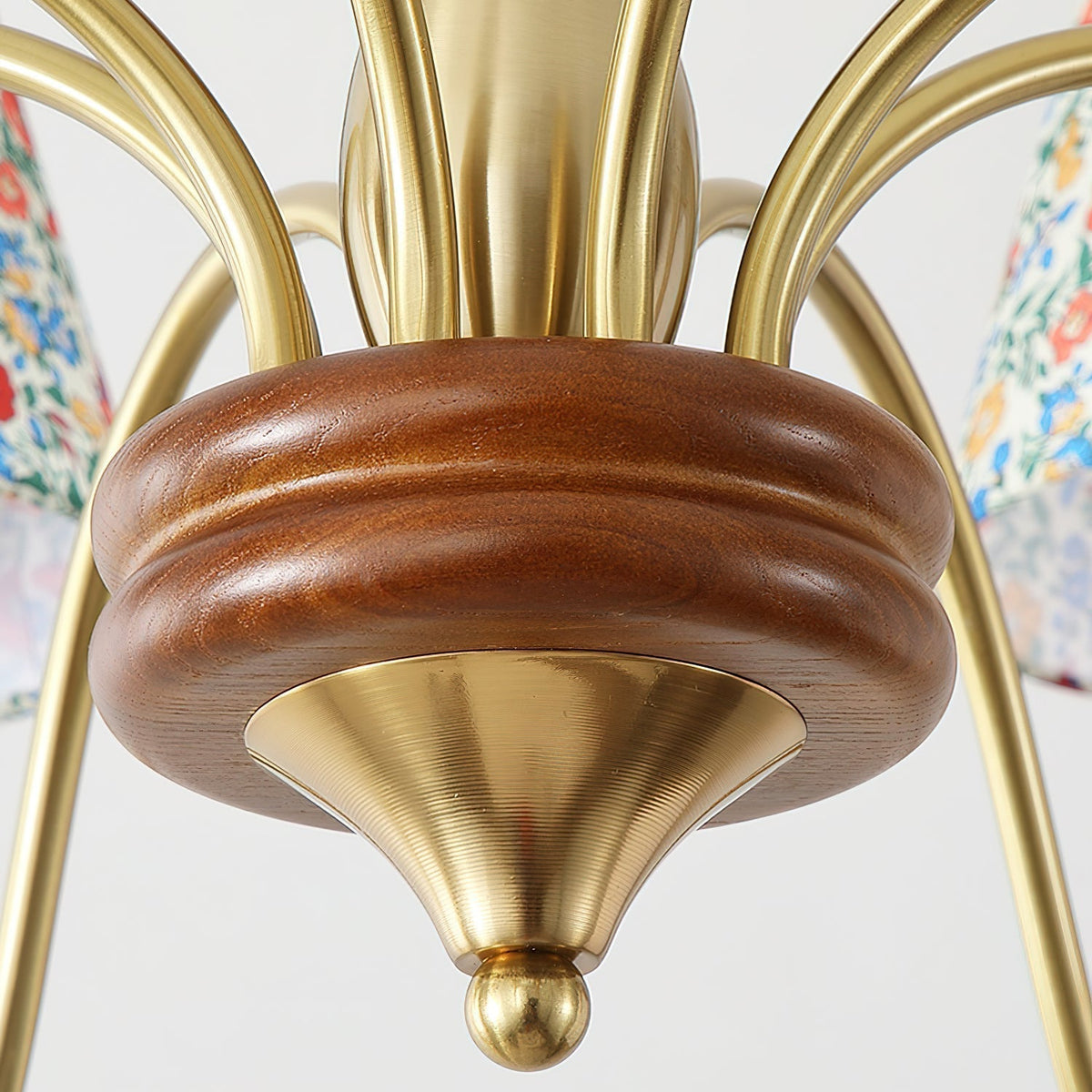 Cassian candelabru din material textil, cu flori