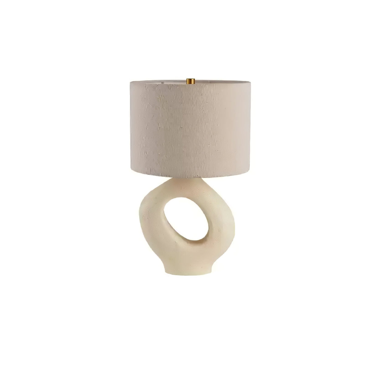 Lumestic lampă de masă din rășină și material textil, sculpturală