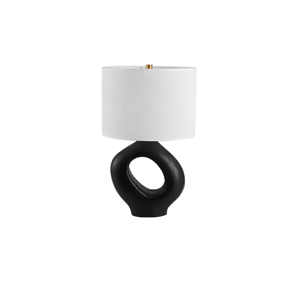 Lumestic lampă de masă din rășină și material textil, sculpturală
