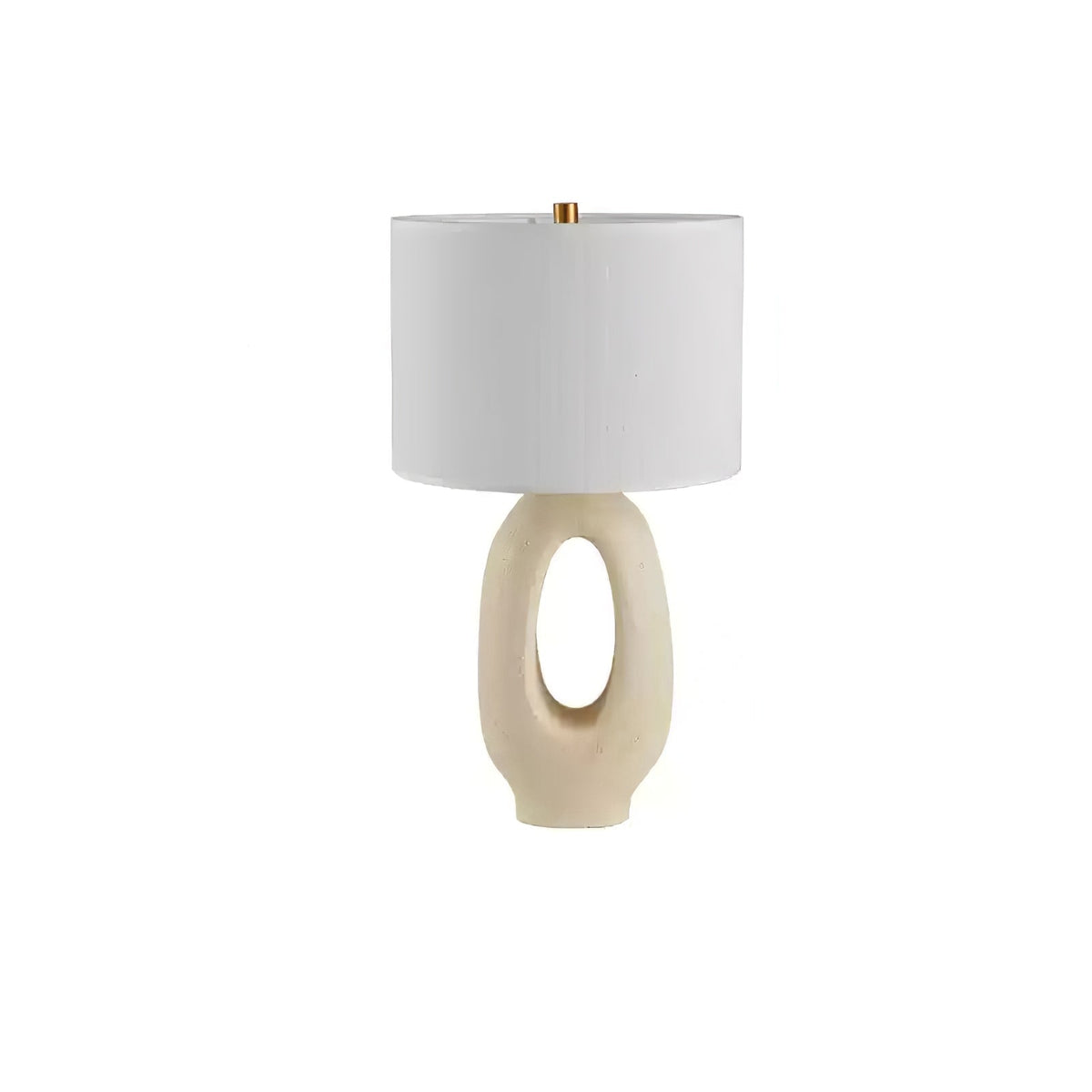 Lumestic lampă de masă din rășină și material textil, sculpturală
