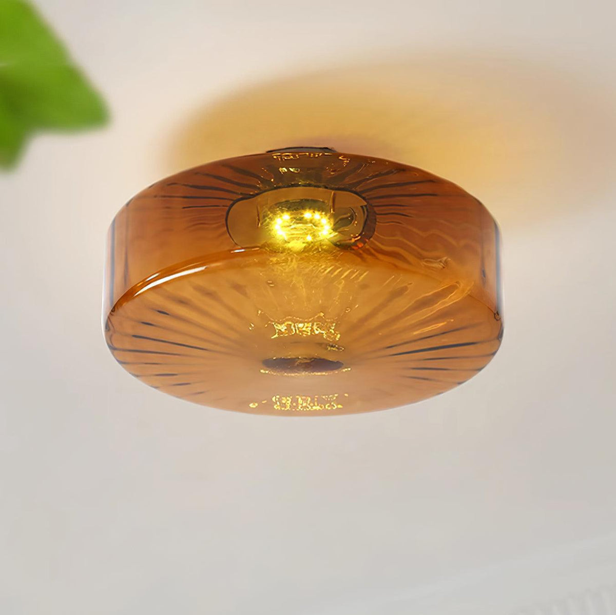 June plafonieră ambră din sticlă