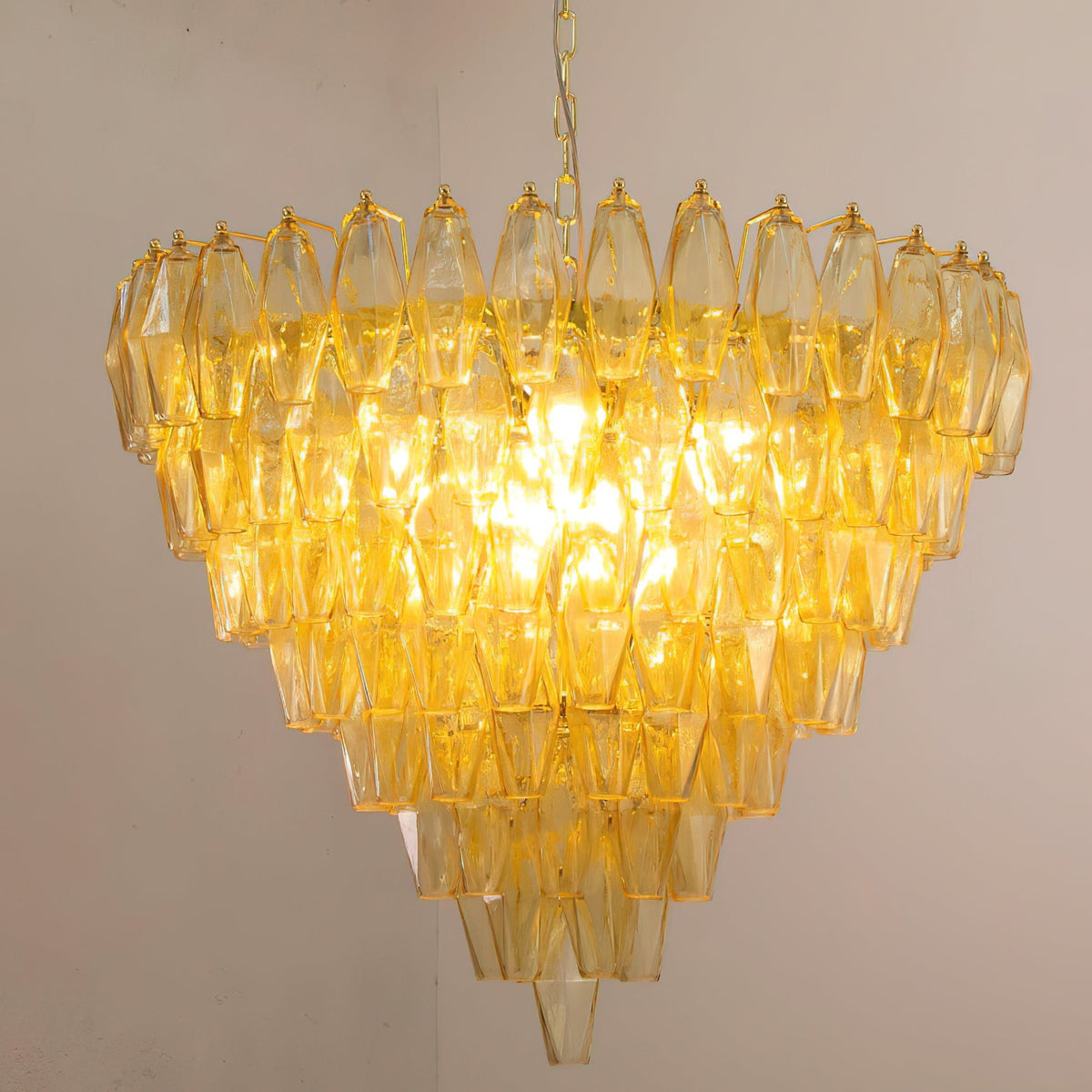 Rosalique candelabru din sticlă