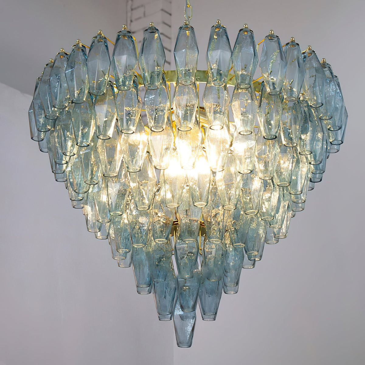 Rosalique candelabru din sticlă