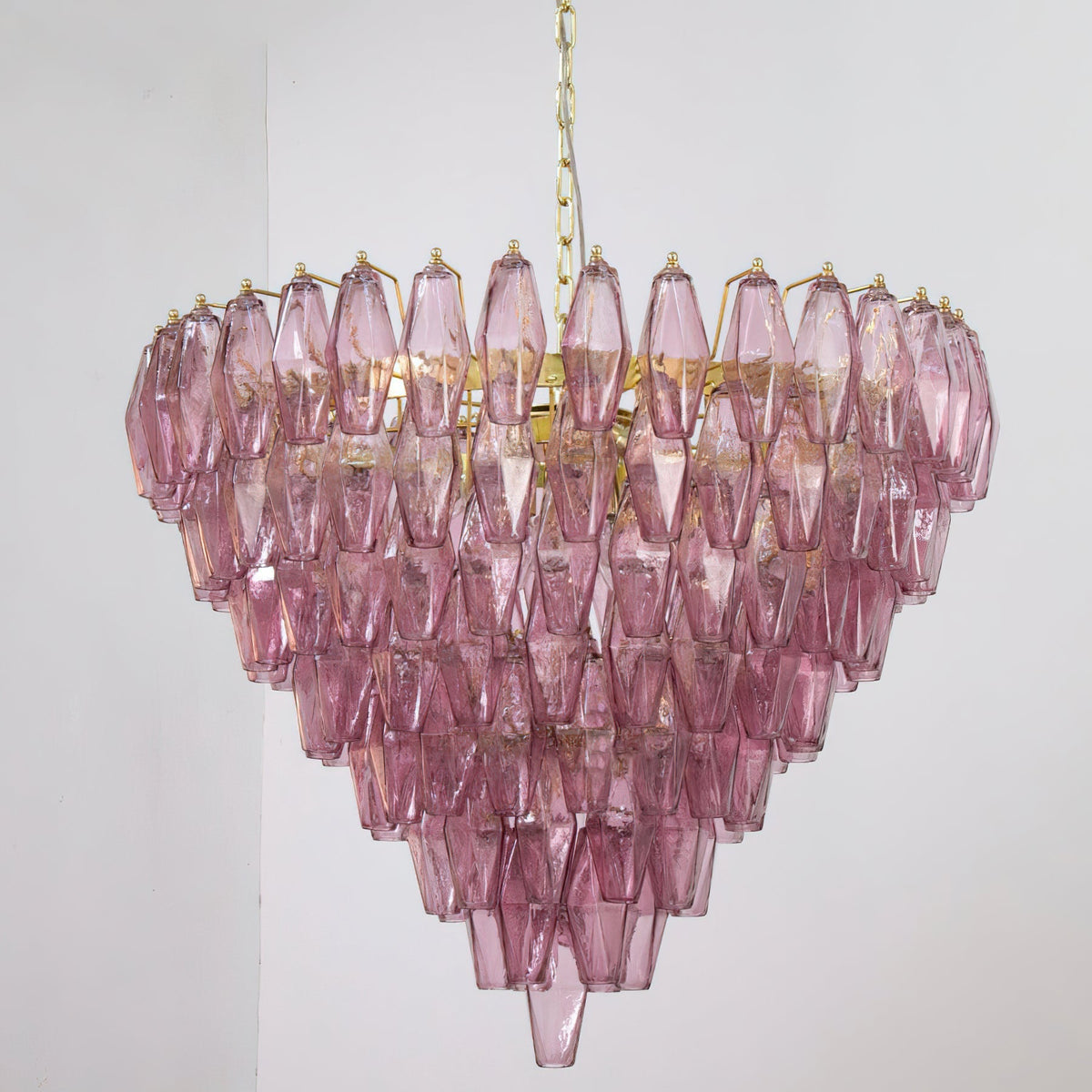 Rosalique candelabru din sticlă