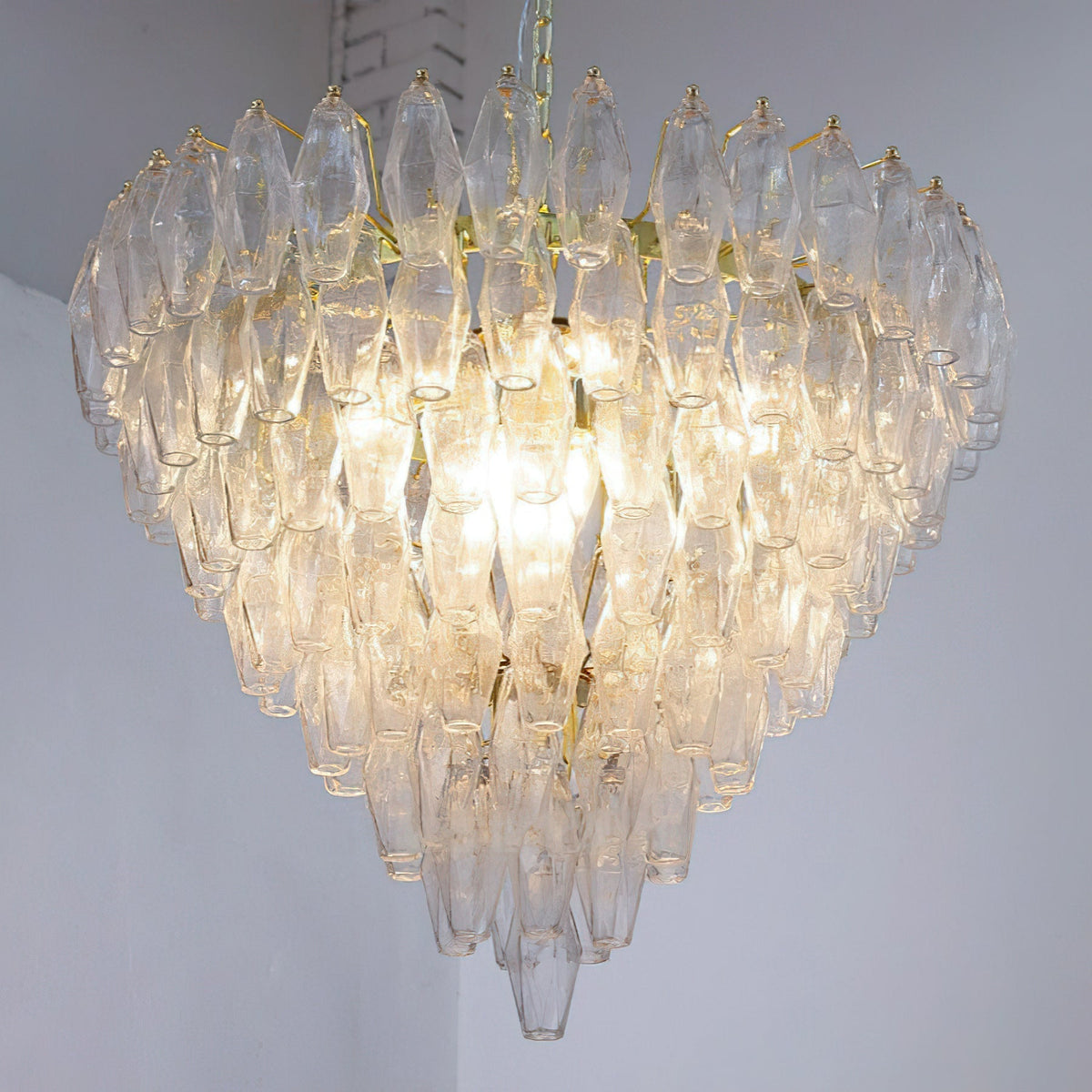 Rosalique candelabru din sticlă
