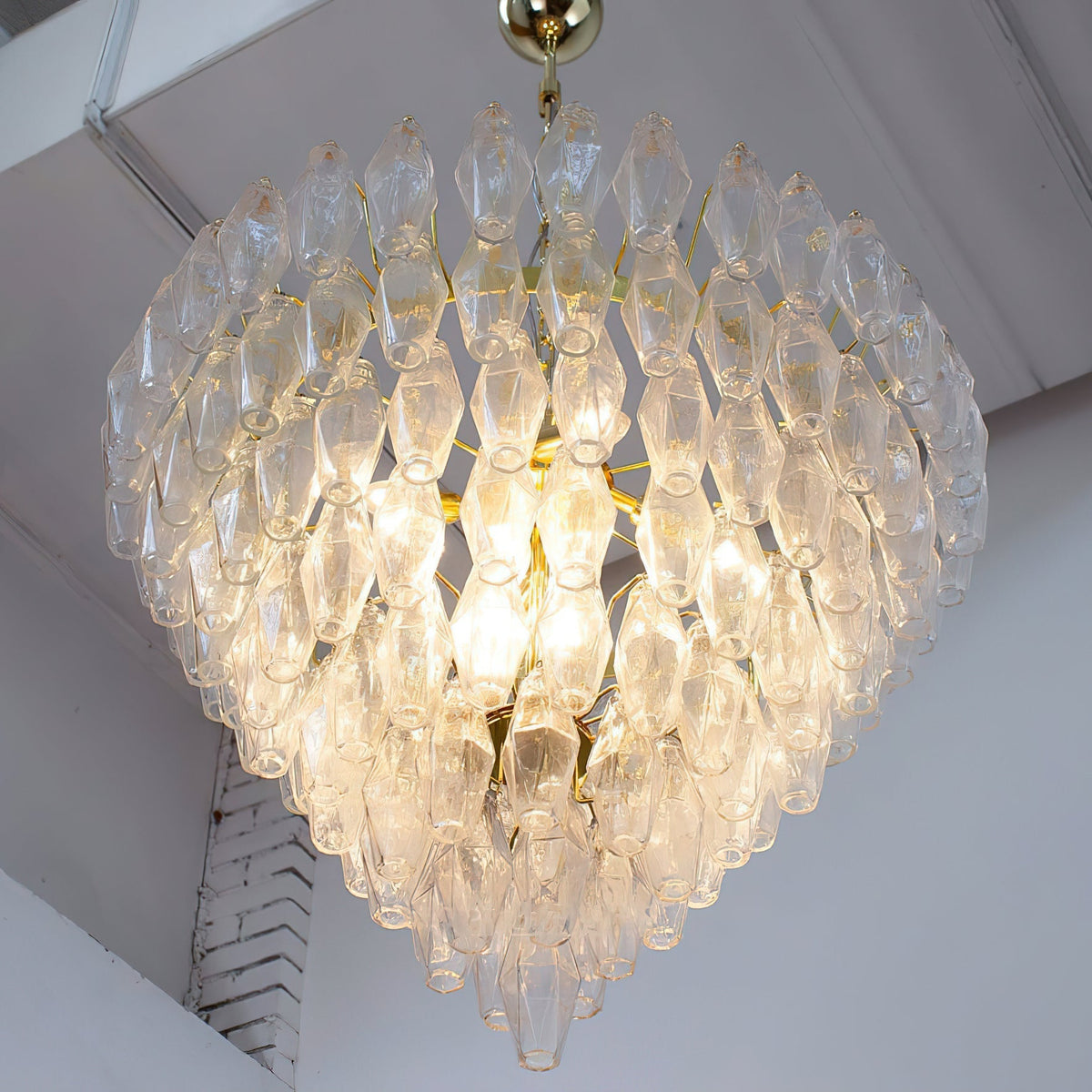Rosalique candelabru din sticlă
