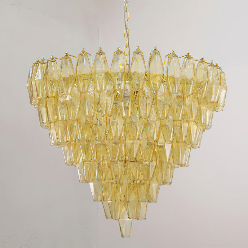 Rosalique candelabru din sticlă