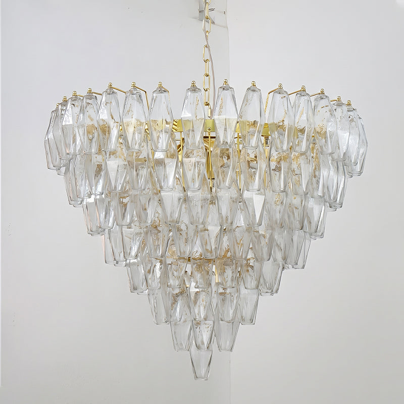 Rosalique candelabru din sticlă