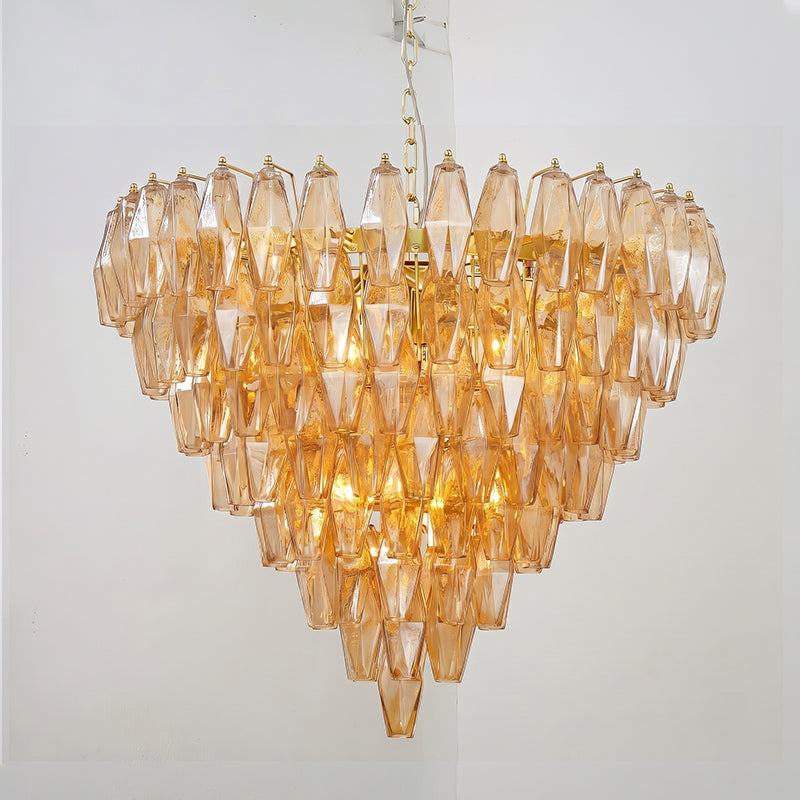 Rosalique candelabru din sticlă
