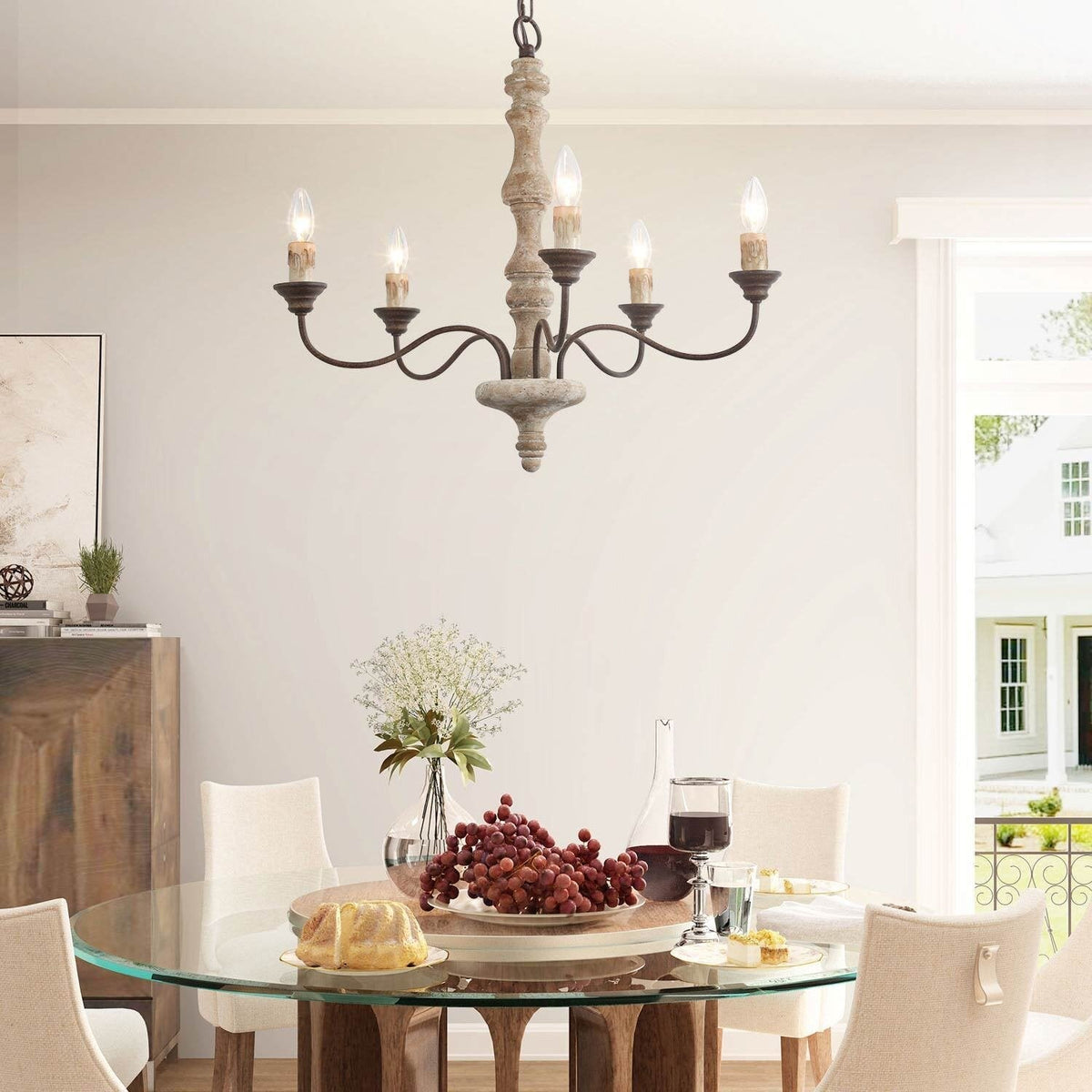 Fljotuvyi Individual Creativity candelabru din lemn din metal