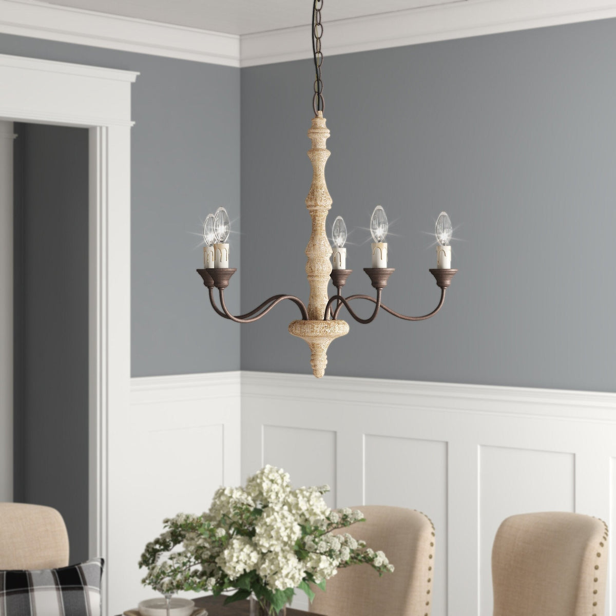 Fljotuvyi Individual Creativity candelabru din lemn din metal