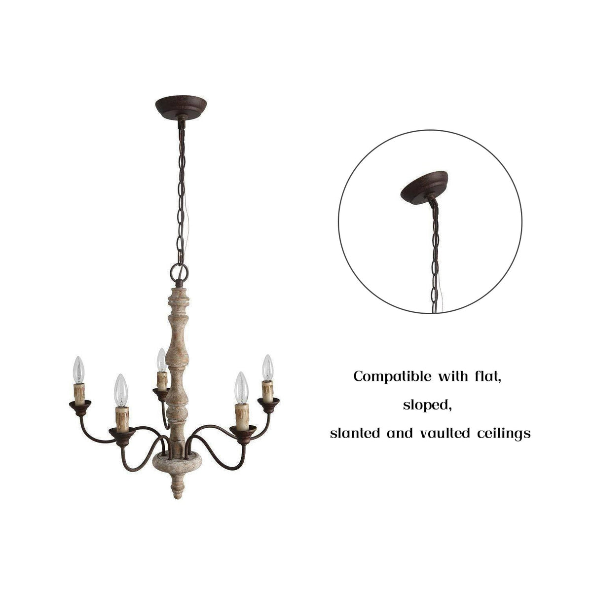 Fljotuvyi Individual Creativity candelabru din lemn din metal
