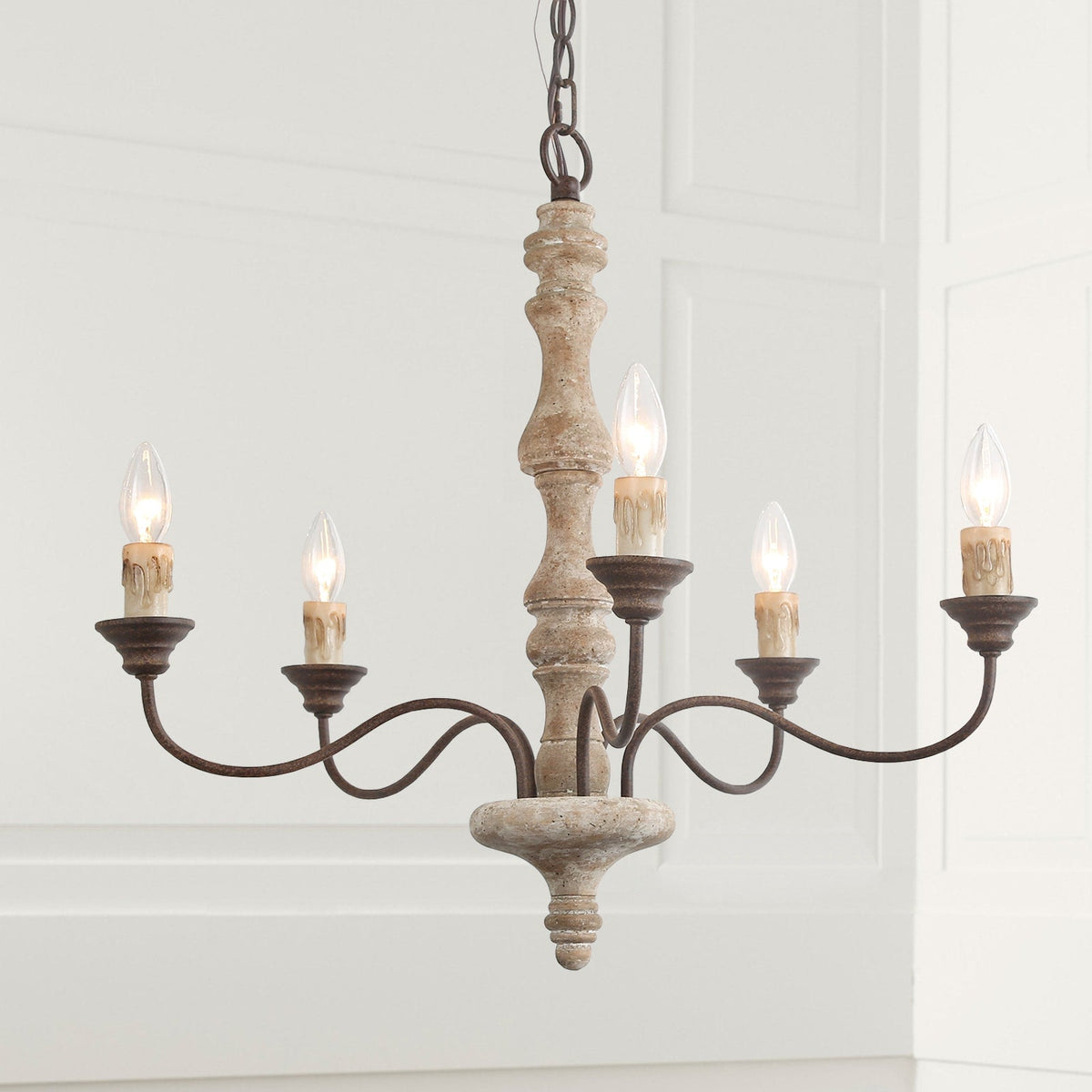 Fljotuvyi Individual Creativity candelabru din lemn din metal