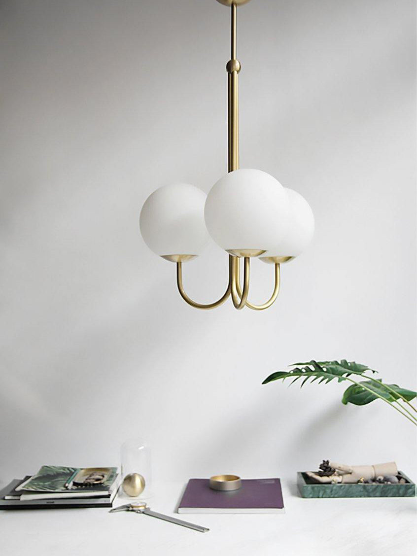 Brin lampă suspendată din metal și sticlă, elegantă