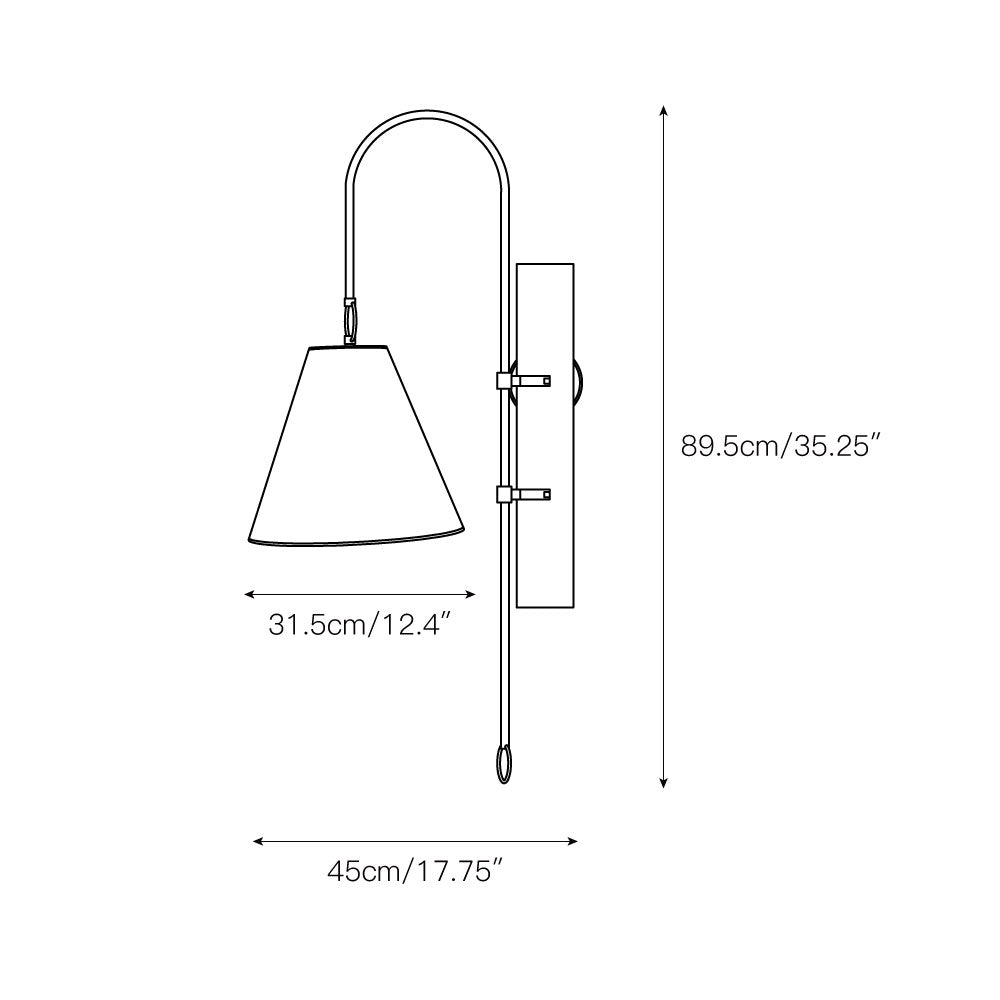 Ildvuvyi aplică de perete din alamă, material textil și metal, modernă, premium