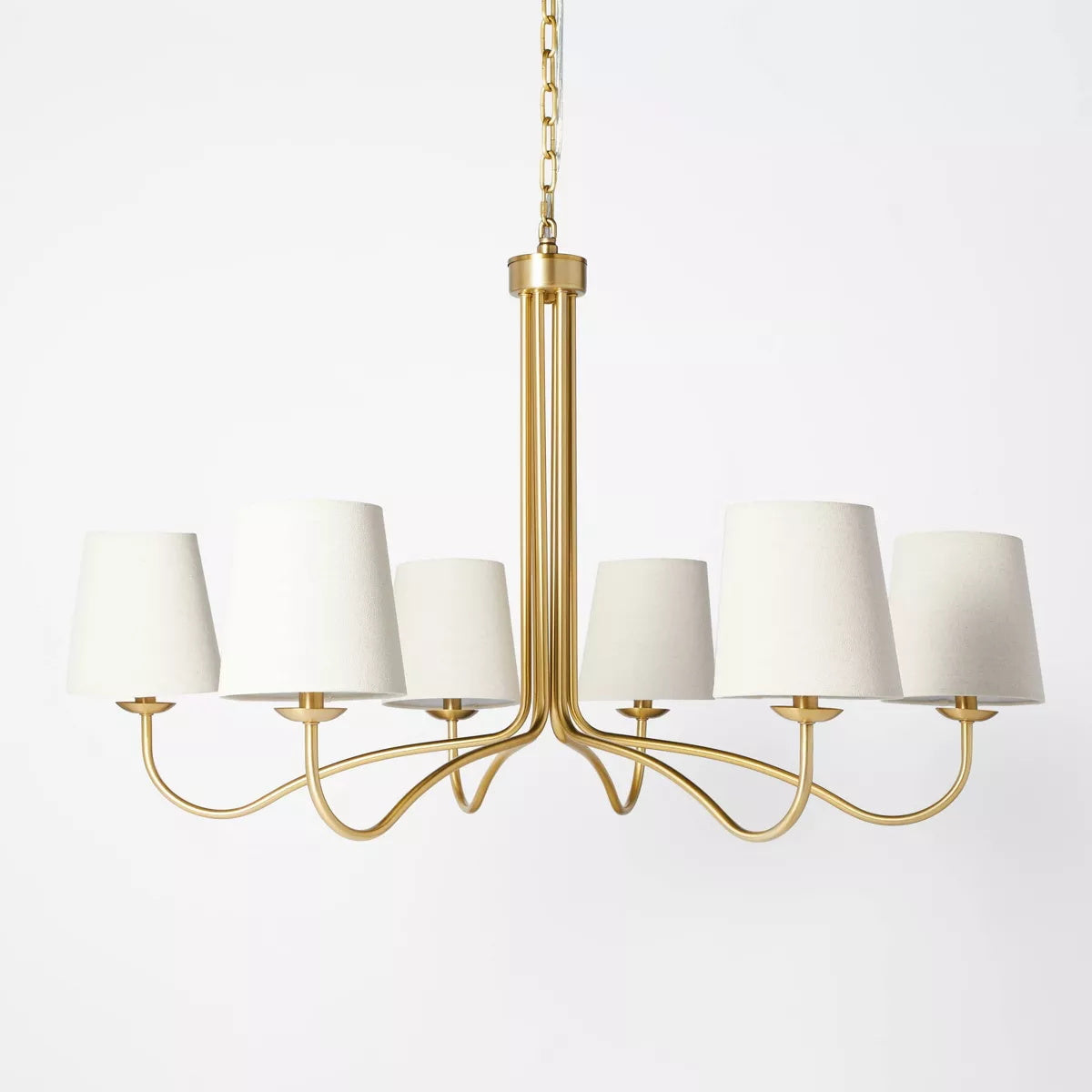 Kvennuvyn candelabru modern, minimalist din metal cu abajur textil