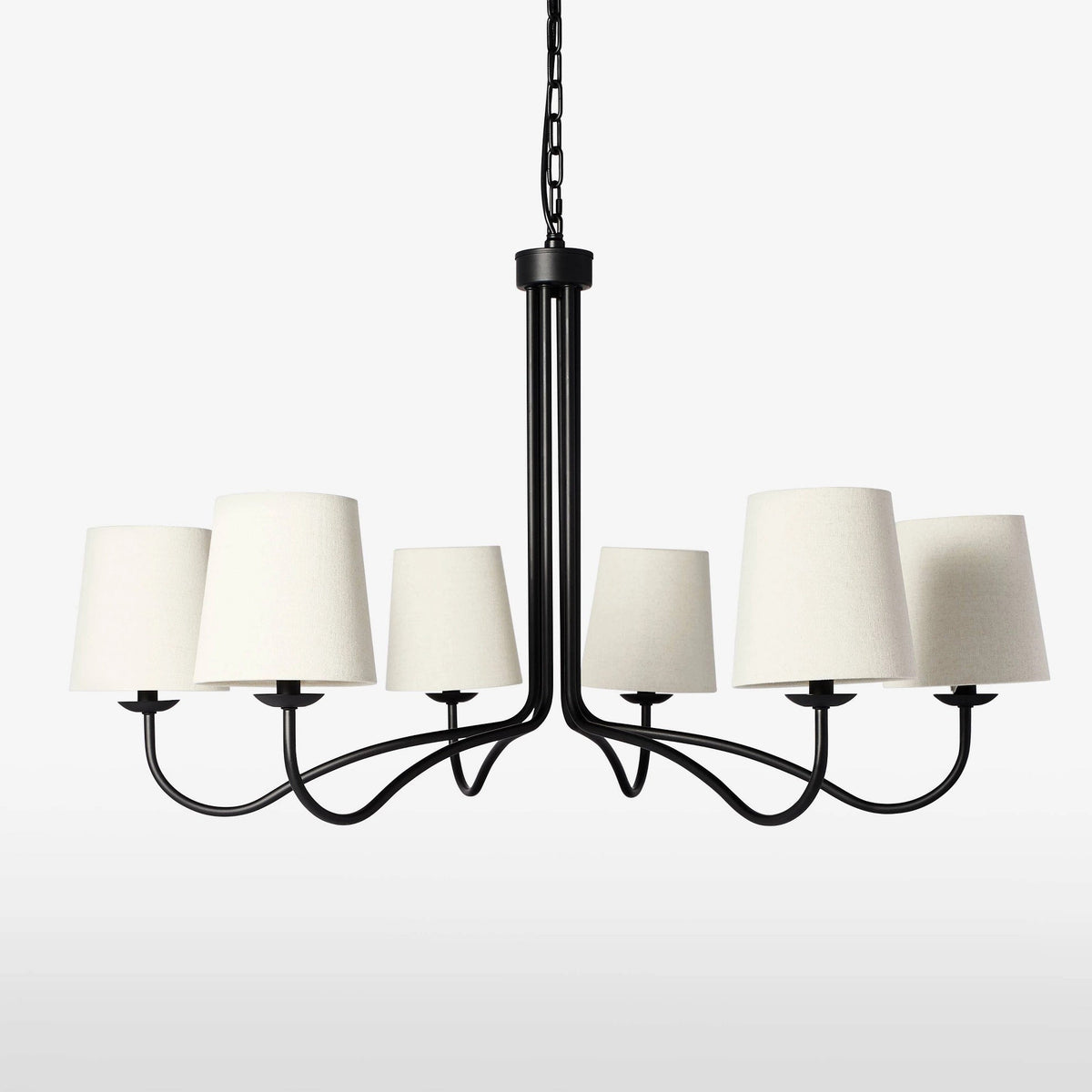 Kvennuvyn candelabru modern, minimalist din metal cu abajur textil
