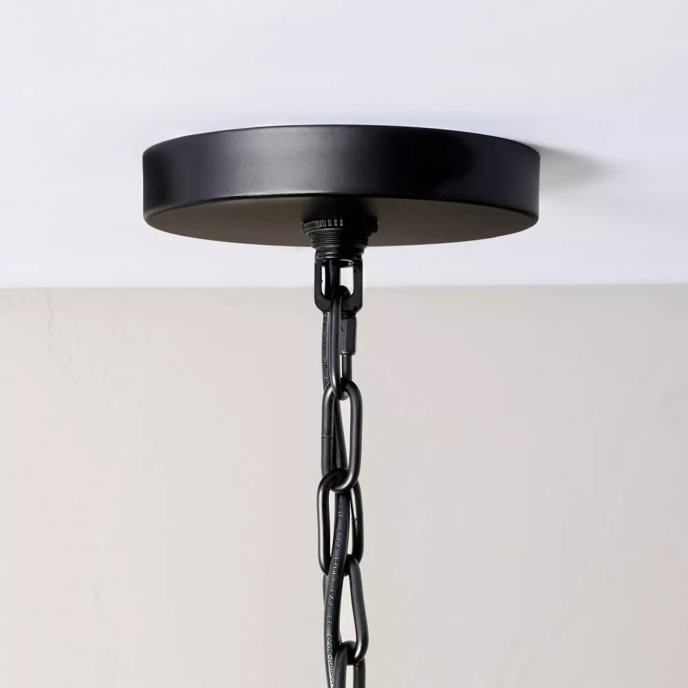Kvennuvyn candelabru modern, minimalist din metal cu abajur textil