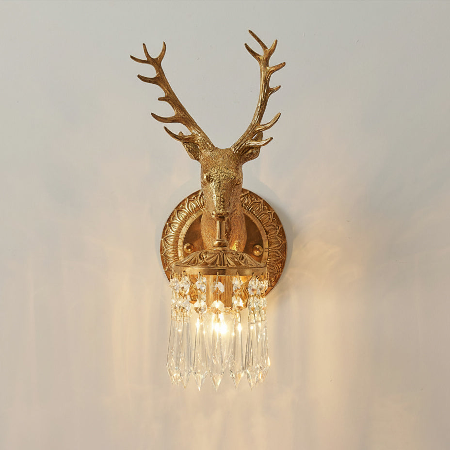 Antler aplică de perete din cristal