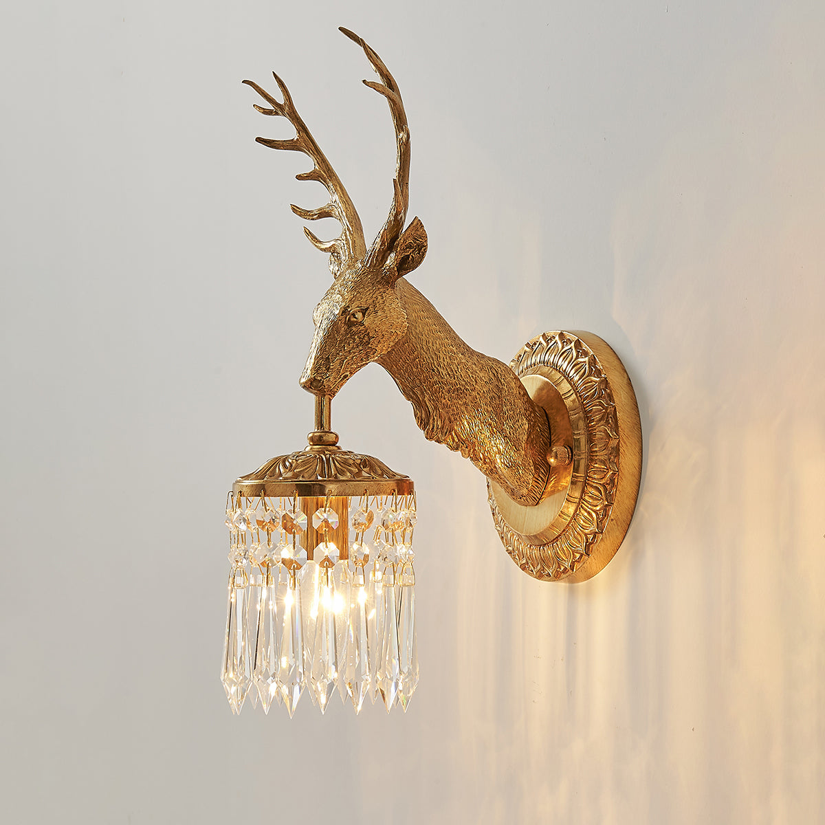 Antler aplică de perete din cristal