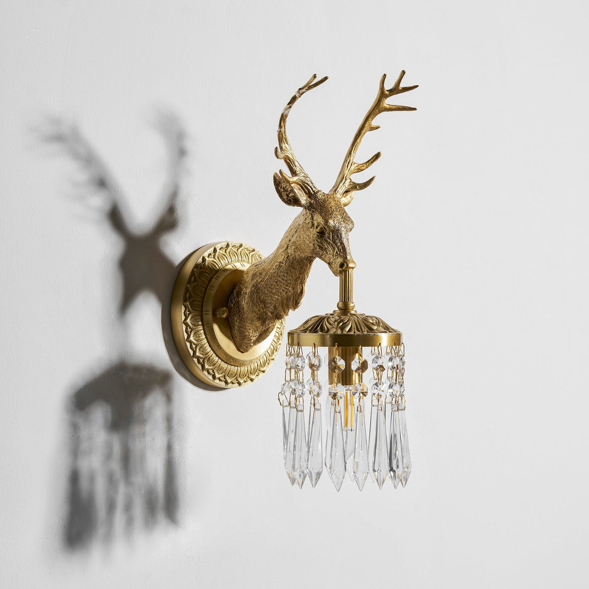 Antler aplică de perete din cristal