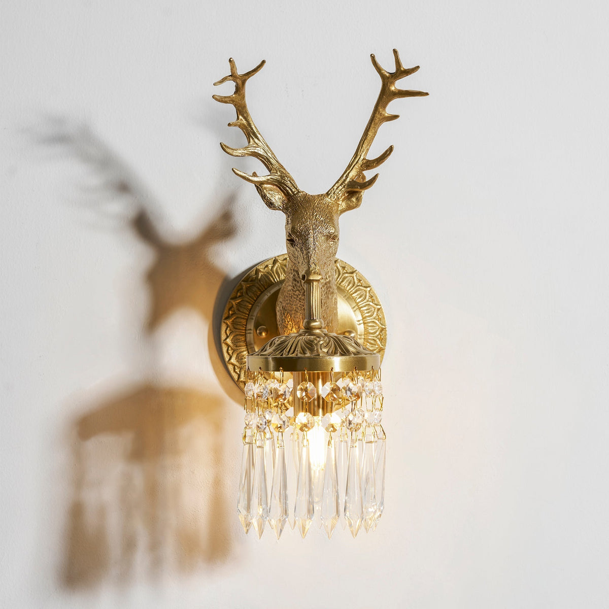 Antler aplică de perete din cristal