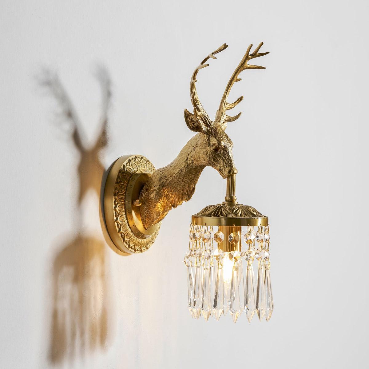 Antler aplică de perete din cristal
