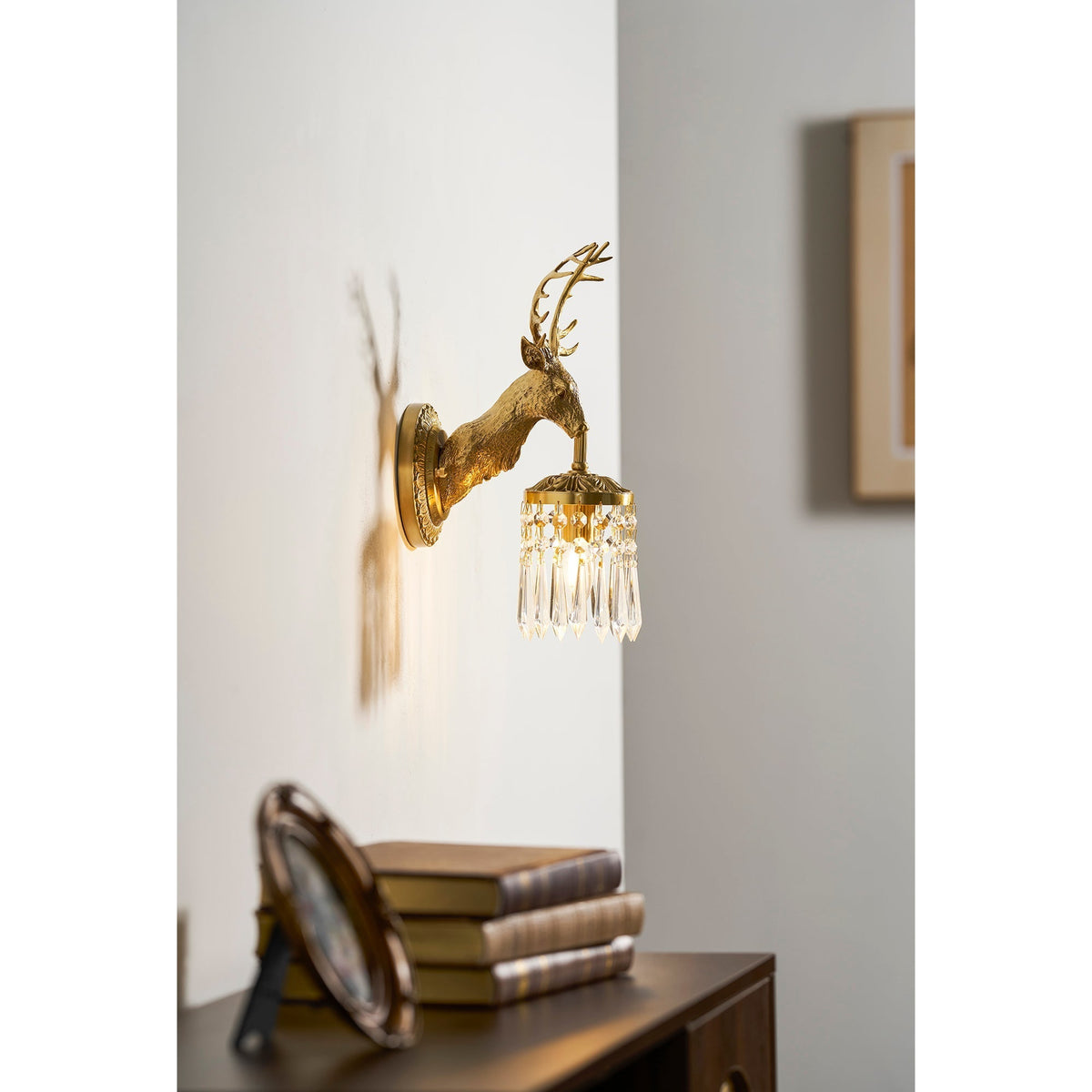Antler aplică de perete din cristal
