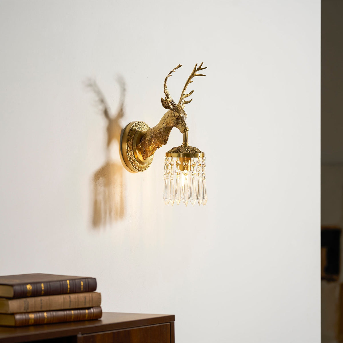 Antler aplică de perete din cristal
