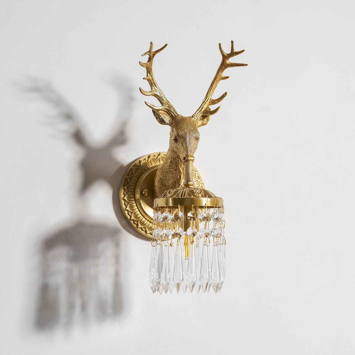 Antler aplică de perete din cristal