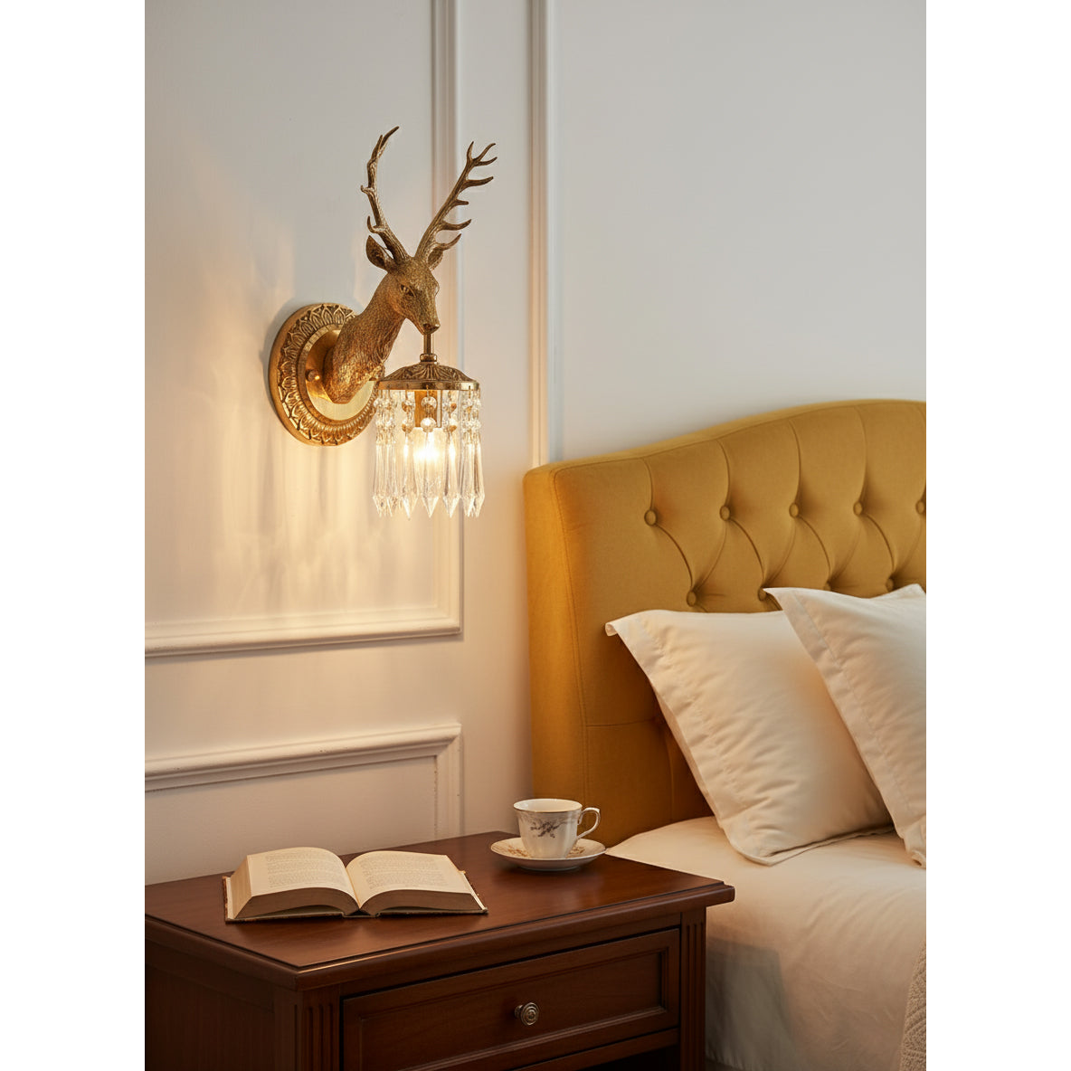 Antler aplică de perete din cristal