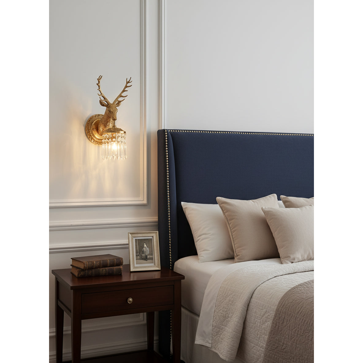 Antler aplică de perete din cristal