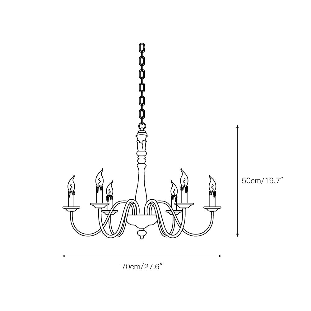 Sorenx candelabru din lemn, tradițional, rustic