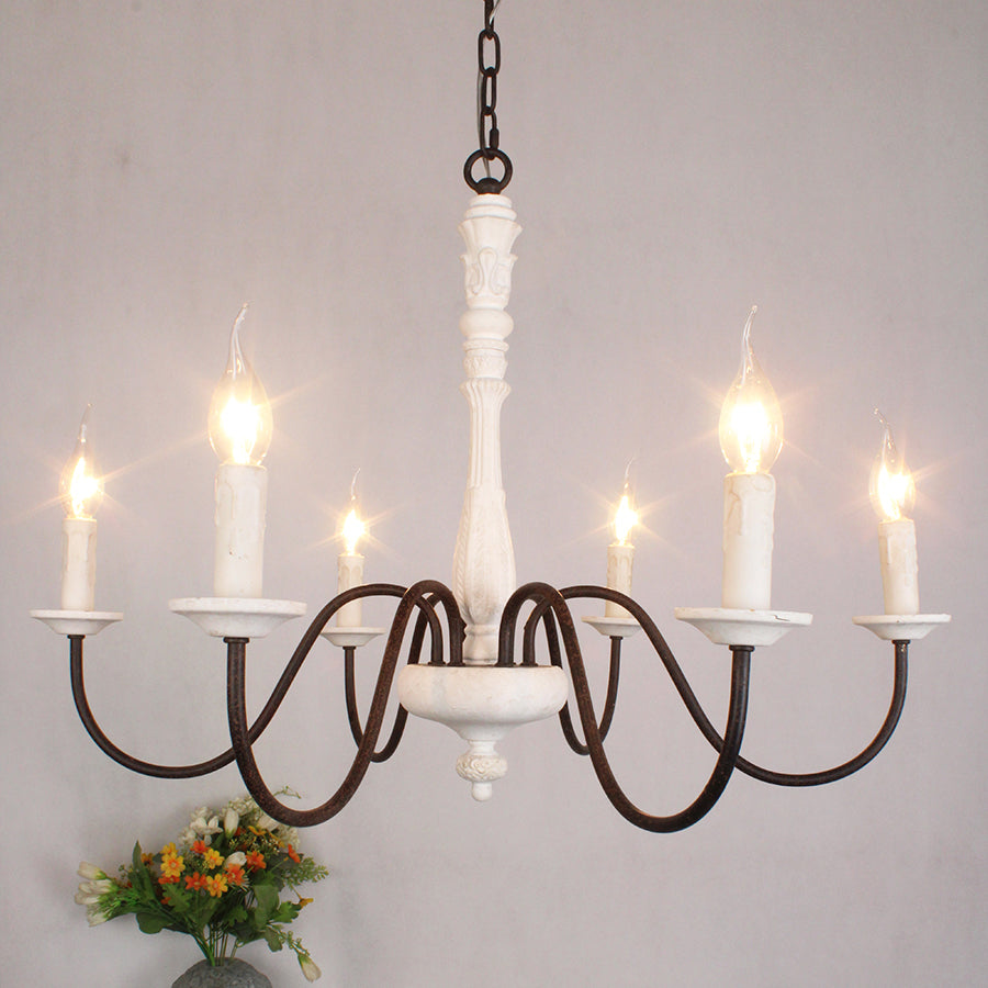 Sorenx candelabru din lemn, tradițional, rustic