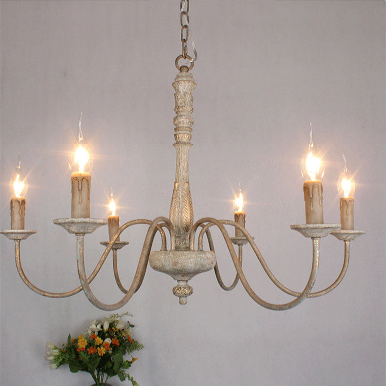 Sorenx candelabru din lemn, tradițional, rustic