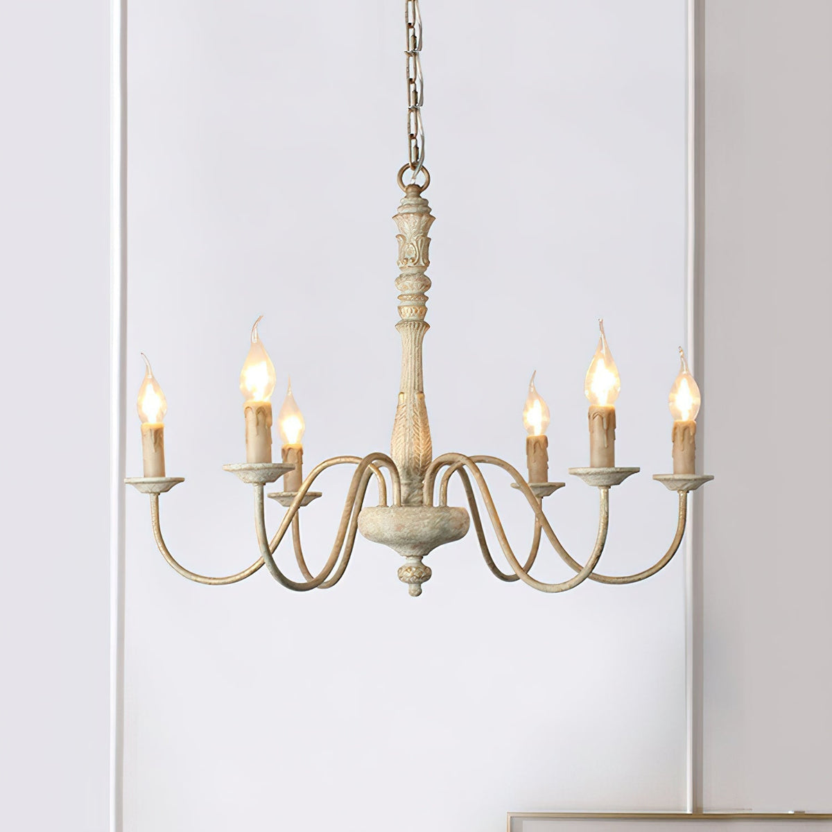 Sorenx candelabru din lemn, tradițional, rustic
