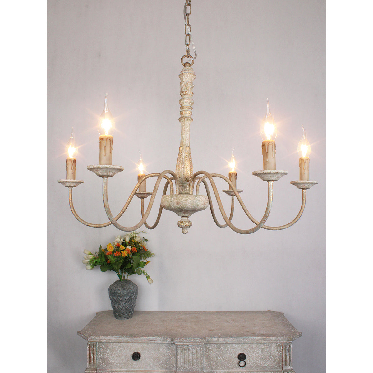 Sorenx candelabru din lemn, tradițional, rustic