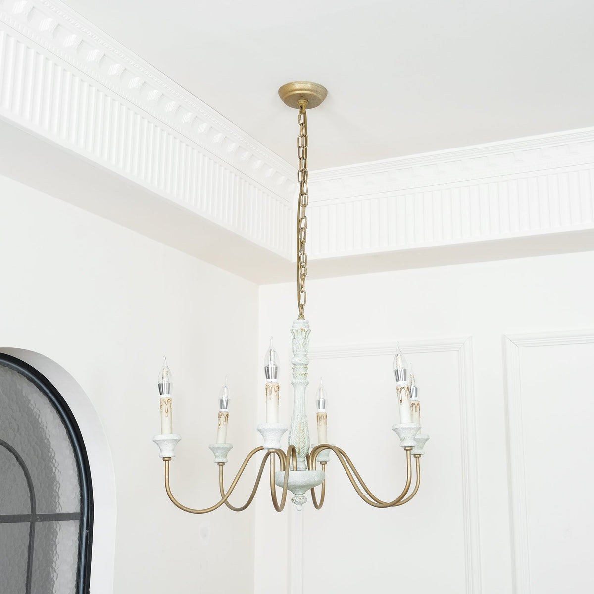 Sorenx candelabru din lemn, tradițional, rustic