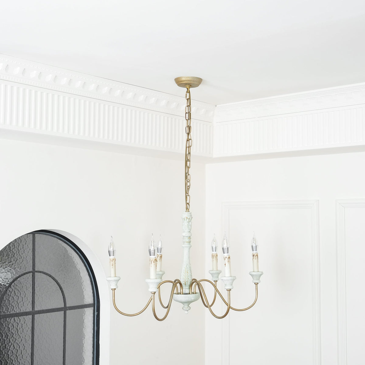 Sorenx candelabru din lemn, tradițional, rustic