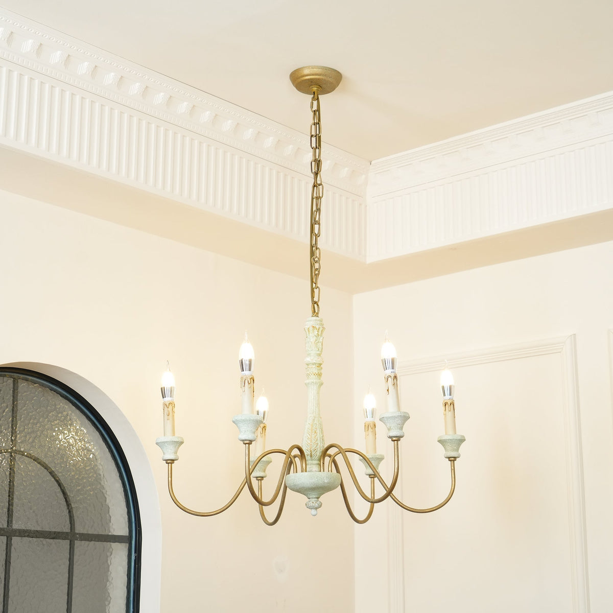 Sorenx candelabru din lemn, tradițional, rustic