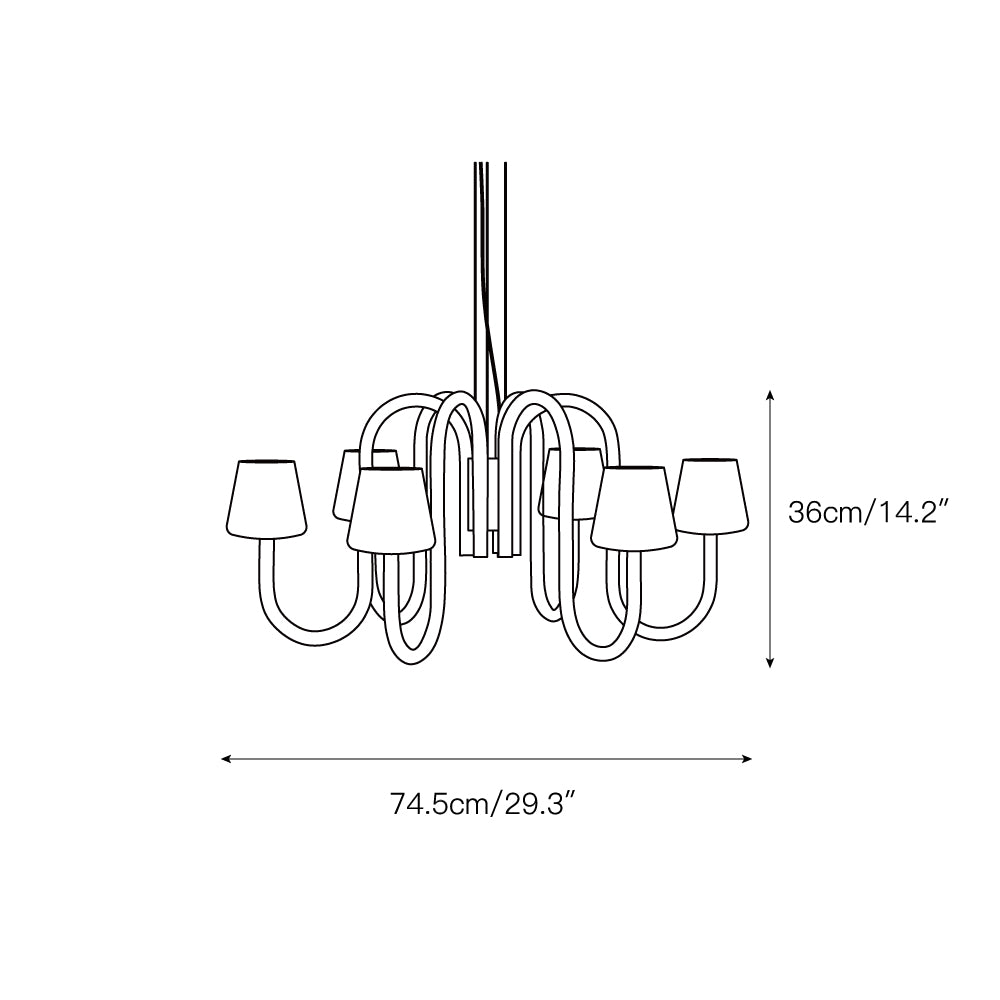 Ostruvyn candelabru din sticlă, modern, premium