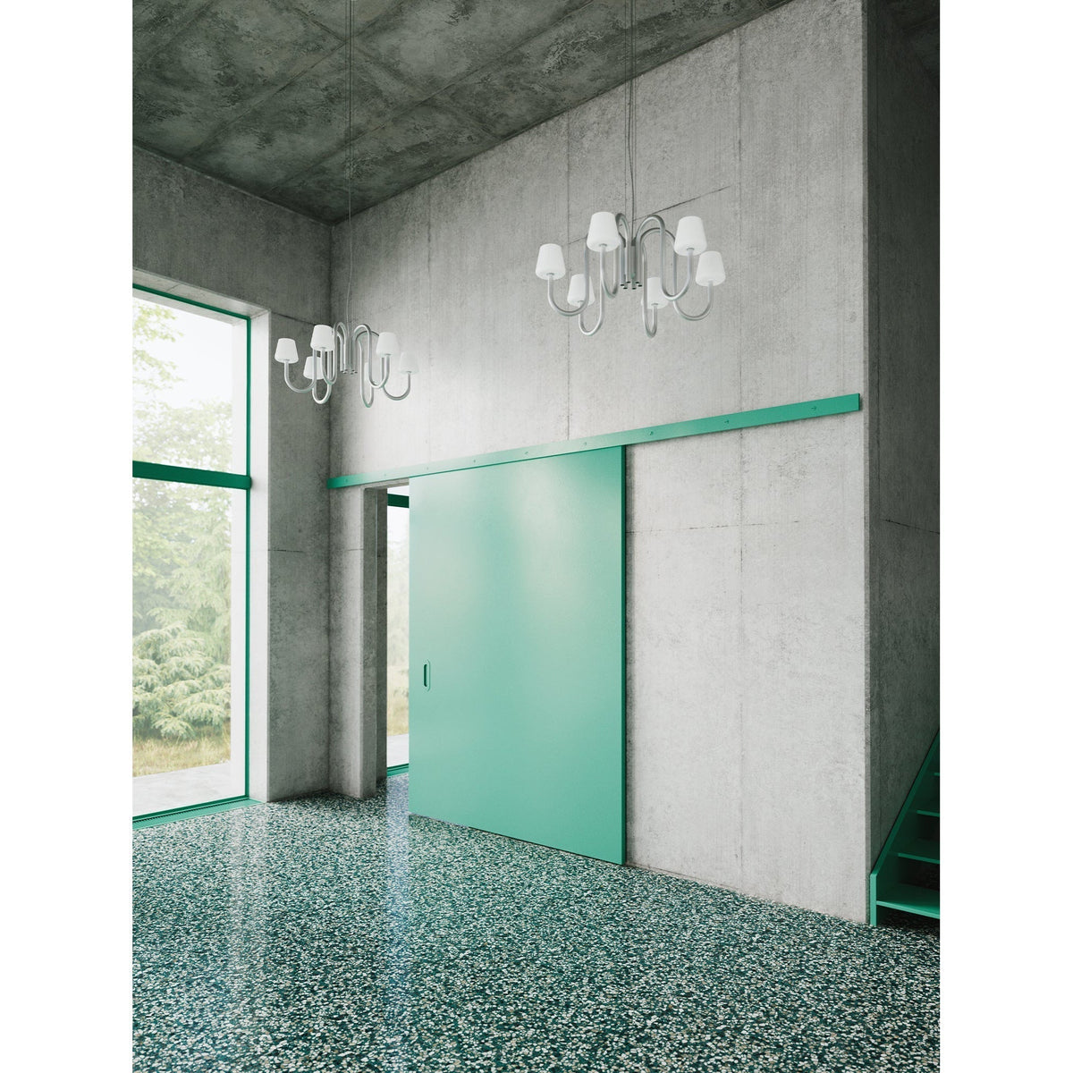 Ostruvyn candelabru din sticlă, modern, premium